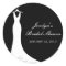Couture Gown Favour Sticker (Black)