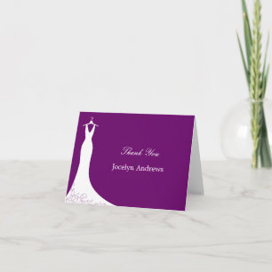 Couture Gown Thank You Cards (Purple)
