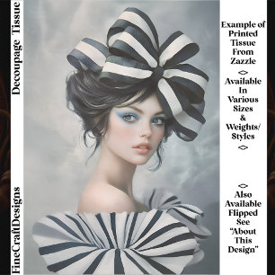 Couture Inspired Fashion Portrait EV1R Decoupage Tissue Paper