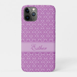 Couture inspired named purple iPhone 11 pro case