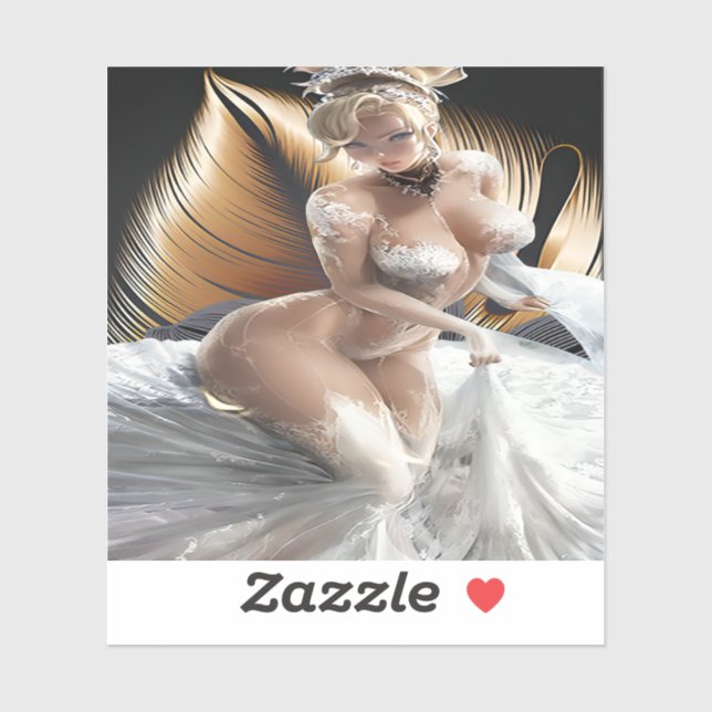 Couture Lace Gown on a Golden Stage (Sheet)