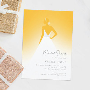 Couture Wedding Dress Bridal Shower Invitation