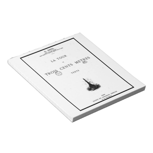 Couverture de l'ouvrage La tour – Gustave Eiffel Notepad (Angled)
