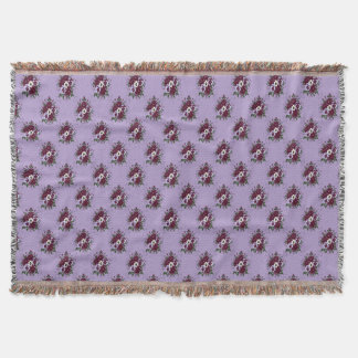 Couverture Tissée bouquet de Violettes Throw Blanket