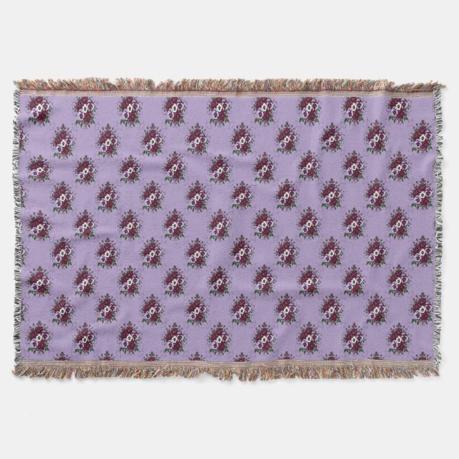 Couverture Tissée bouquet de Violettes Throw Blanket (Front)