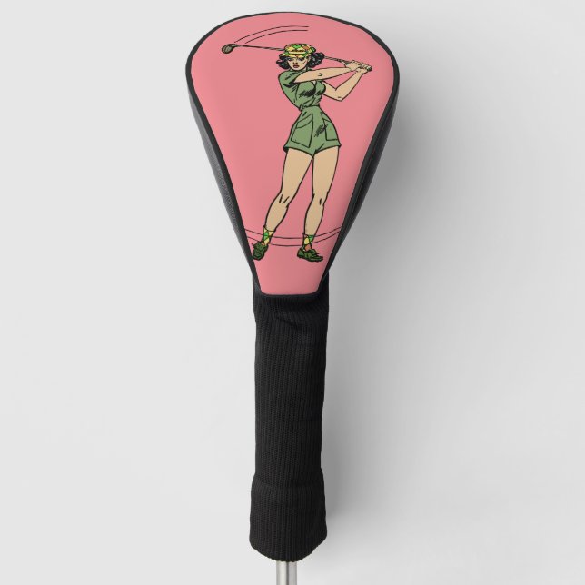 Couvre-club - Golfeuse Rétro Golf Head Cover (Front)