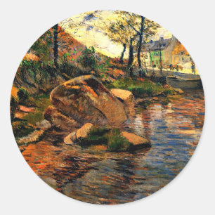 Cove Opposite Pont-Aven Harbour, Classic Round Sticker