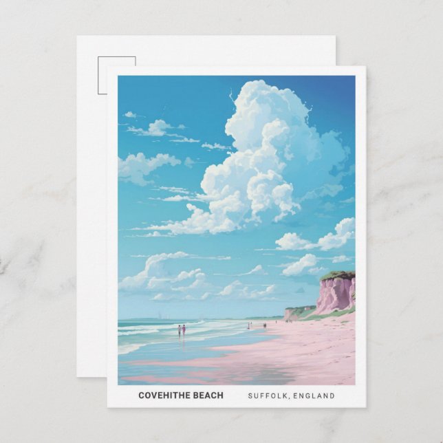 Covehithe Beach Suffolk England Vintage Travel  Postcard (Front/Back)