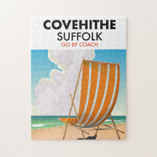 Covehithe suffolk beach travel poster jigsaw puzzle