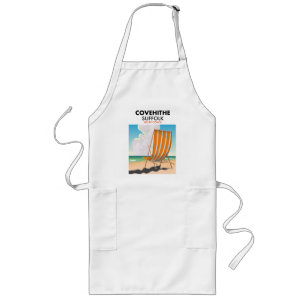 Covehithe suffolk beach travel poster T-Shirt Long Apron