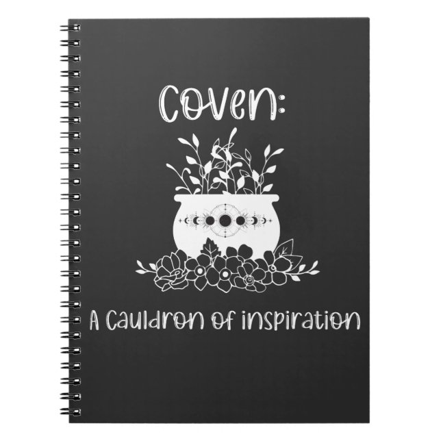 Coven a cauldron of inspiration notebook (Front)