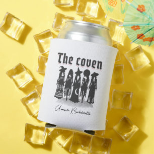 coven gothic witchy bachelorette party custom name can cooler