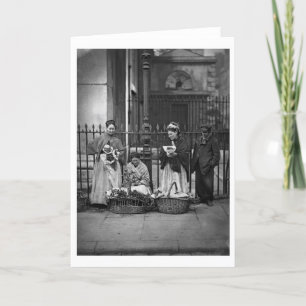 Covent Garden Flower Women, from 'Street Life in L Card