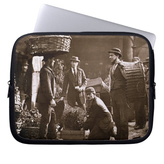 Covent Garden Labourers (woodburytype) Laptop Sleeve (Front)