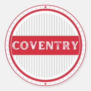 Coventry City Pride Emblem – English Identity Classic Round Sticker