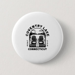 Coventry Lake Connecticut Outdoors Vintage 6 Cm Round Badge