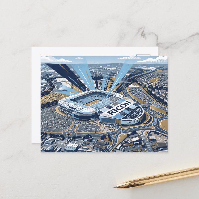Coventry Stadium Postcard (Front/Back In Situ)