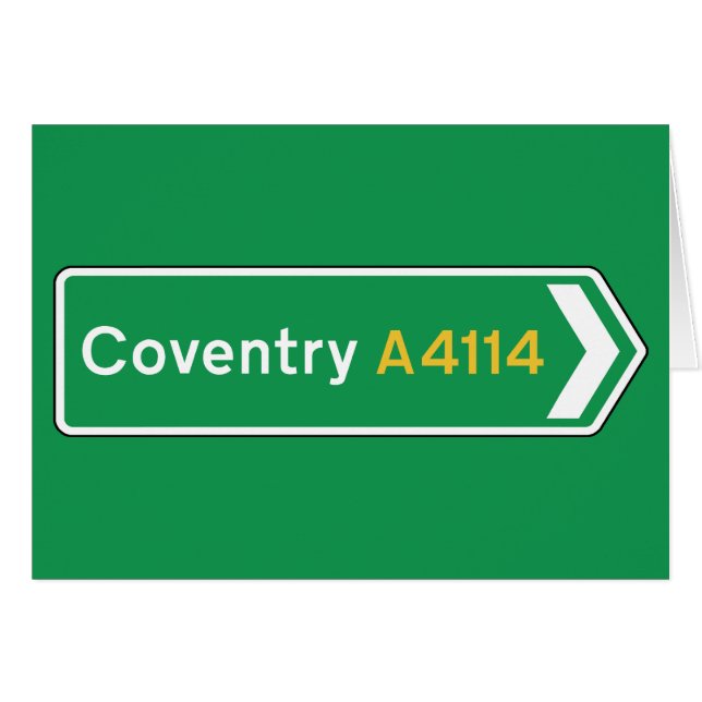 Coventry, UK Road Sign (Front Horizontal)