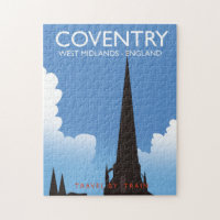 Coventry West Midlands England Train travel poster