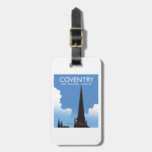 Coventry West Midlands England Train travel poster Luggage Tag