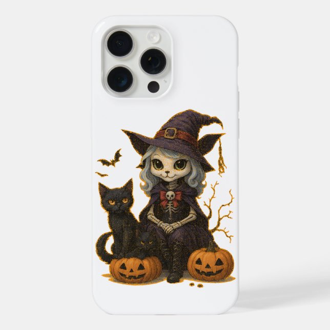 Cover (Case) for iPhone 15 Pro Max Cat Witch (Back)