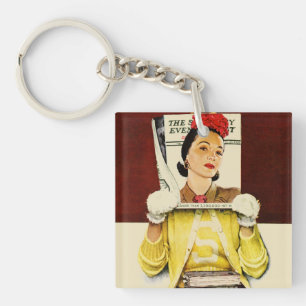 Cover Girl Key Ring