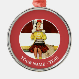 Cover Girl Metal Tree Decoration