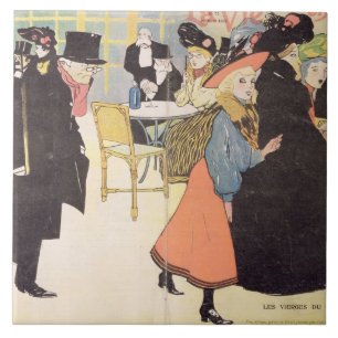 Cover illustration for 'La Vie en Rose', 1903 (col Tile