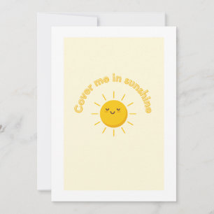 cover me sunshine card, cute invitation