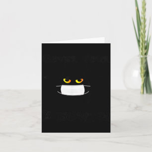 Cover Meowth Funny Halloween Black Cat Mask Bats Card