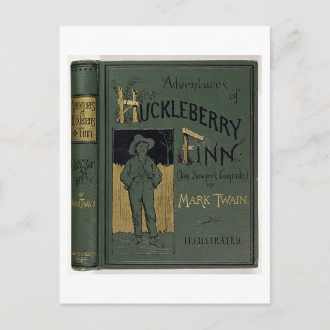 Cover of 'Adventures of Huckleberry Finn' by Mark Postcard (Front)
