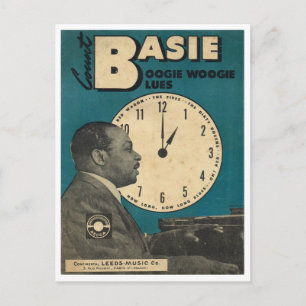 Cover of Count Bassie sheet music Postcard