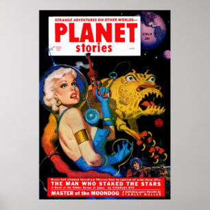 Cover of Planet Stories July of 1952 Poster