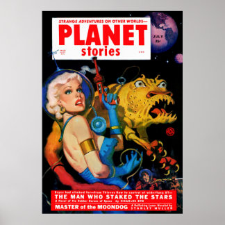 Cover of Planet Stories July of 1952 Poster