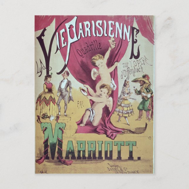 Cover of score sheet 'La Vie Parisienne Postcard (Front)