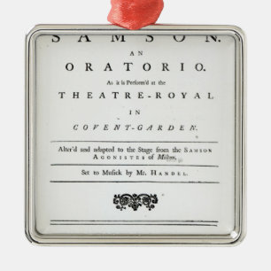 Cover of Sheet Music for Samson Metal Tree Decoration