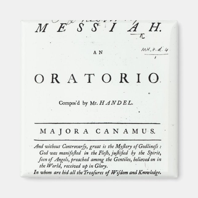 Cover of Sheet Music Magnet (Front)