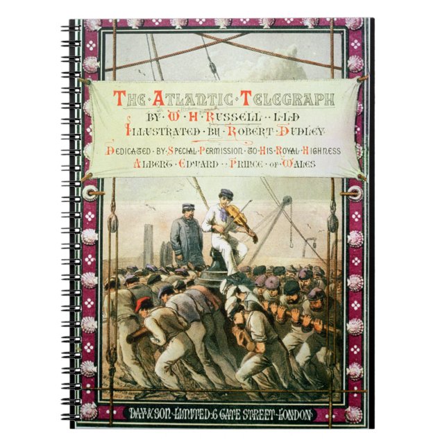 Cover of 'The Atlantic Telegraph' by William Howar Notebook (Front)