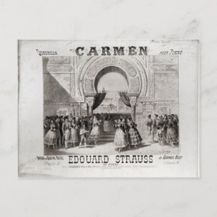 Cover of the score of piano quadrille postcard