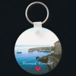 Coverack Harbour Post Office & Fishing Boat Photo Key Ring<br><div class="desc">Customisable photos of Cornwall’s beauty, this one of dusk at the picturesque fishing harbour of Coverack on the Lizard Peninsula on Cornwall's South Coast. A fishing boat returns to the quaint harbour where many other colourful boats are moored, overlooked by the old Post Office. This historic and characterful village is...</div>