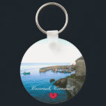 Coverack Harbour Post Office & Fishing Boat Photo Key Ring<br><div class="desc">Customisable photos of Cornwall’s beauty, this one of dusk at the picturesque fishing harbour of Coverack on the Lizard Peninsula on Cornwall's South Coast. A fishing boat returns to the quaint harbour where many other colourful boats are moored, overlooked by the old Post Office. This historic and characterful village is...</div>