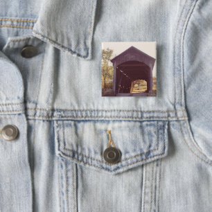 Covered Bridge 15 Cm Square Badge