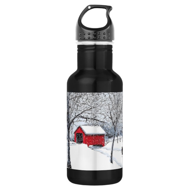 Covered Bridge 532 Ml Water Bottle (Front)