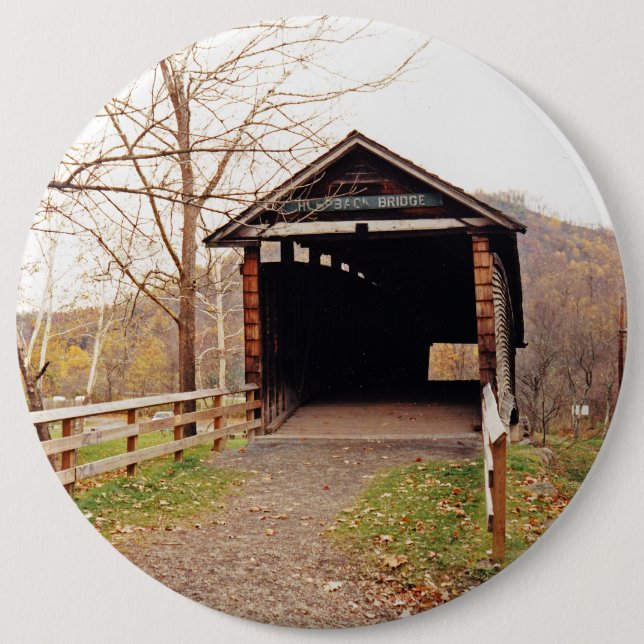 Covered Bridge 6 Cm Round Badge (Front)