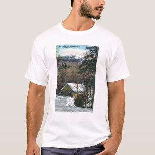 Covered Bridge at Flume in Winter T-Shirt