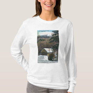 Covered Bridge at Flume in Winter T-Shirt
