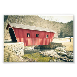 Covered Bridge at Kent Falls State Park Photo Print