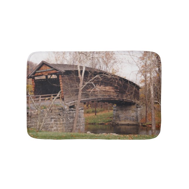 Covered Bridge Bath Mat (Front)