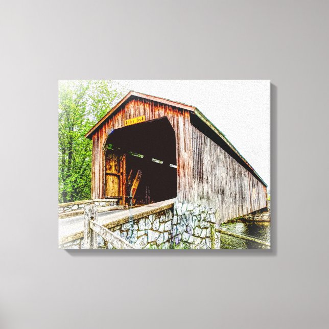 Covered Bridge -- Canvas Art Print (Front)