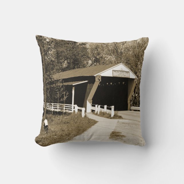 Covered Bridge Cushion (Front)